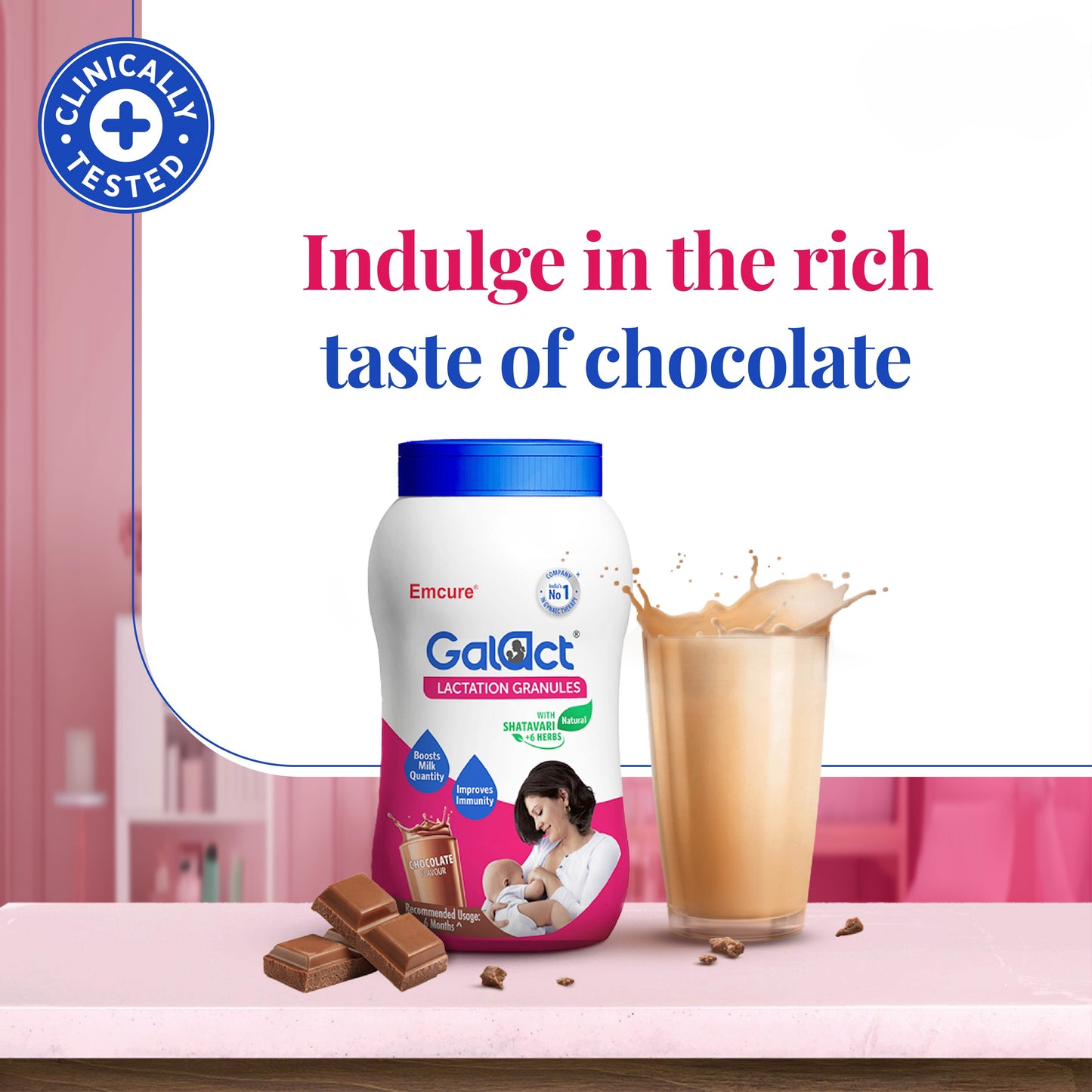 Galact Granules – Chocolate Flavour. Adequate Breast Milk for Your Baby!